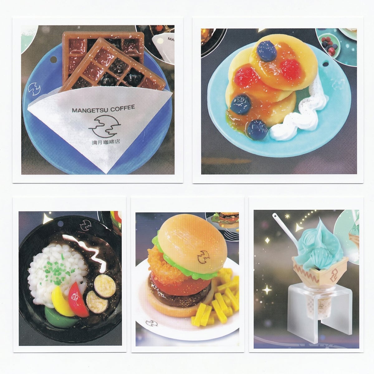 MARVEL - ※飯　ハッピークジ　フルコンプ　台座付き※ フルコンプ】 満月珈琲店ミニチュア 世界を巡る満月珈琲店 【全5種