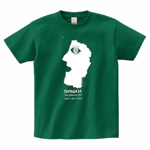 Yamagata the Face-山形県の顔Tシャヅ（深緑）