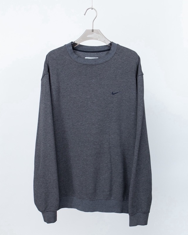 "NIKE" various embroidery sweat (dark grey)