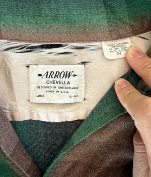 -ARROW- Vintage 60s L Ombre Check Shirt made in USA
