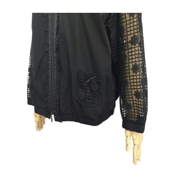 スーパービューティーパーカー スーパービューティー パーカー タフタ 袖レース 2427027 ブラック