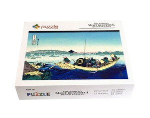 【在庫処分】ジグソーパズル 浮世絵 1000 ピース ミニピース 完成寸法 38×26㎝ 富嶽三十六景 御厨川岸より両国橋夕陽見