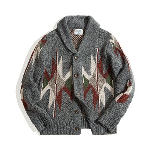 Geometric Knitted Cardigan Sweater / ジオメトリック ニット カーディガン セーター