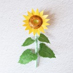 和紙の花 ブローチ『向日葵（ひまわり）』和紙アクセサリー／和紙アートフラワー