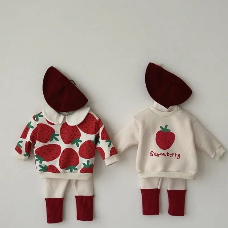 【BABY&KID】ナチュラルイチゴトレーナー