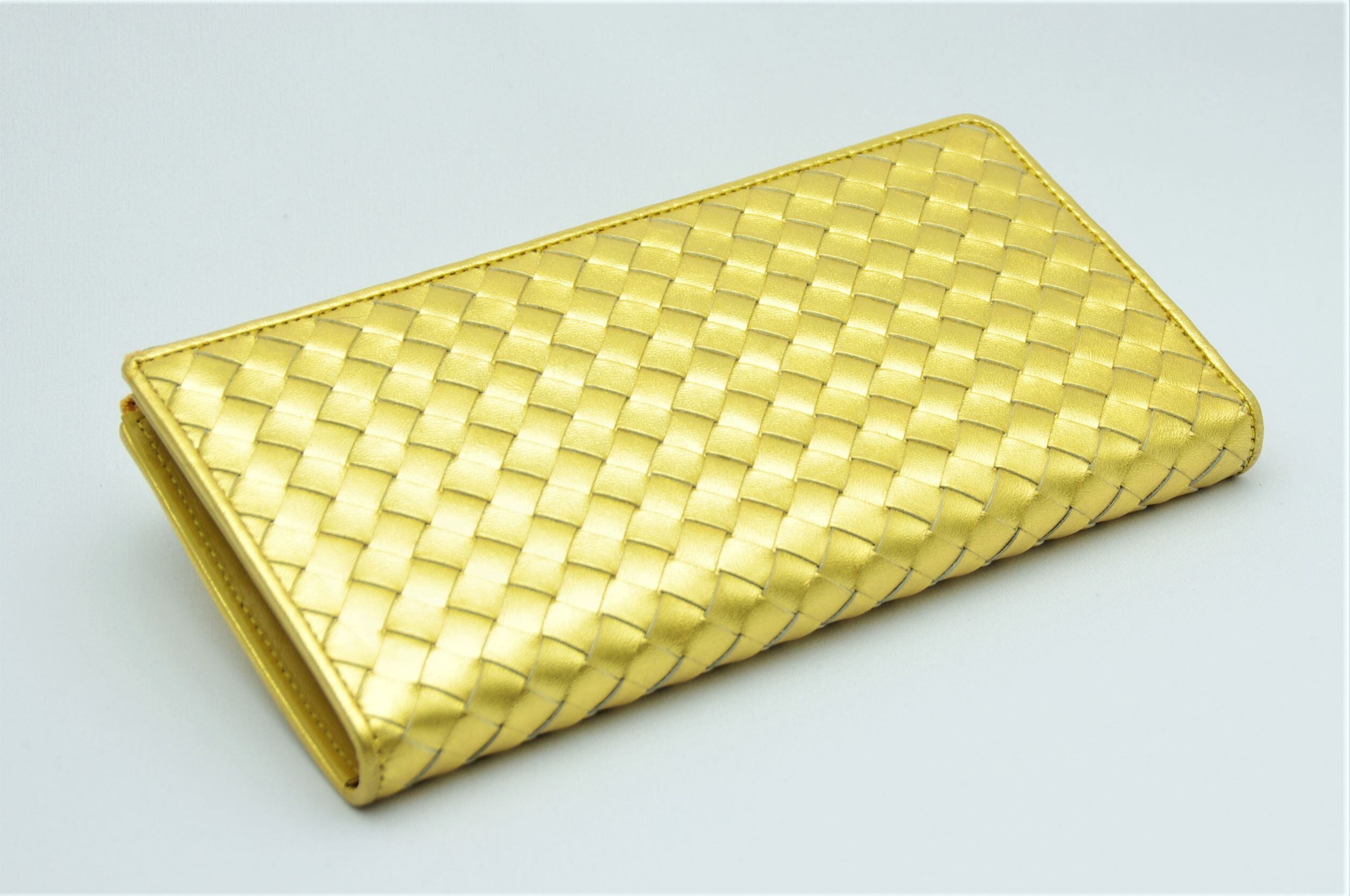 L字ファスナー長財布 金箔メッシュ ／ ゴールド財布 | EARSH GOLD