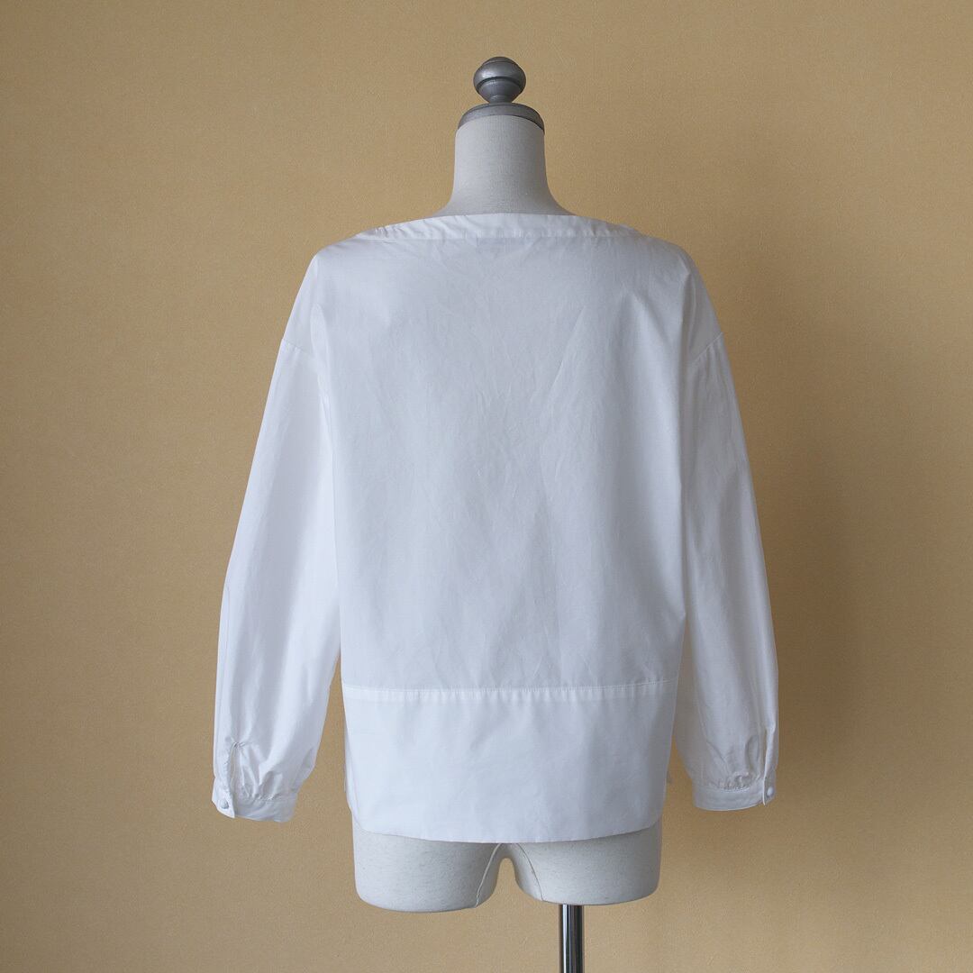 atelier naruse アトリエナルセ コットンタイプライタータックブラウス