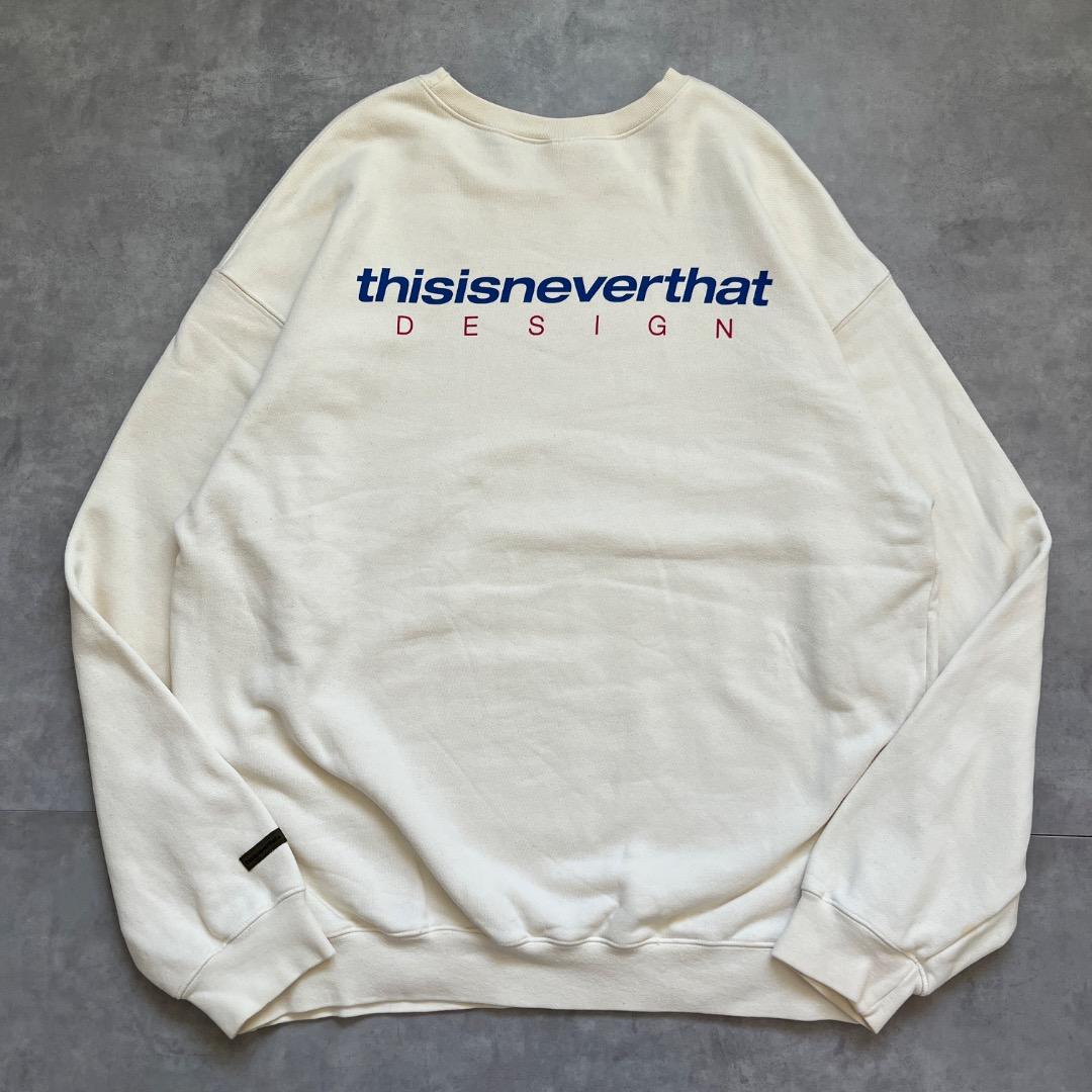 ディズイズネバーザット ネバザ スウェット ロゴ プリント L 白 17761
