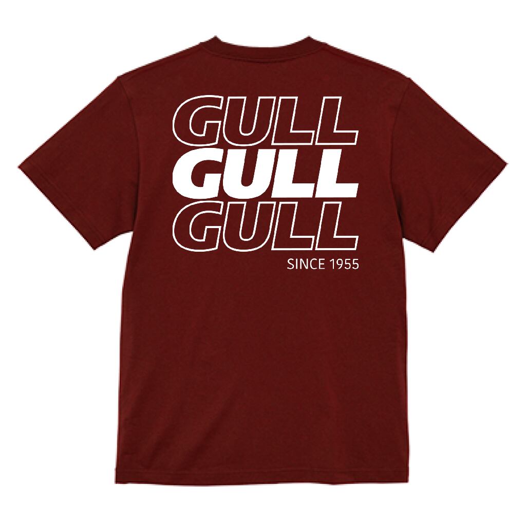 【OnlineStore限定】GULL デザインTシャツ（Tri-GULL）″ バーガンディ ”