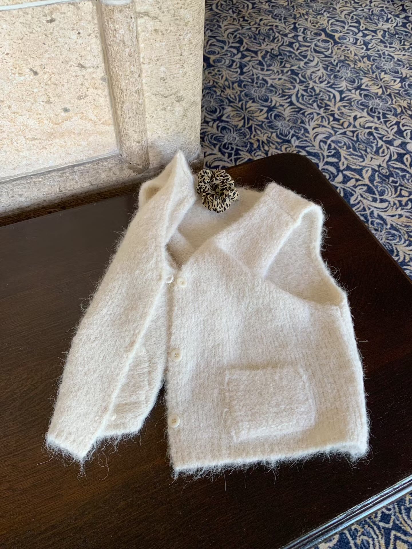 (即納)mellounge / Autumn Brush Vest / ivory