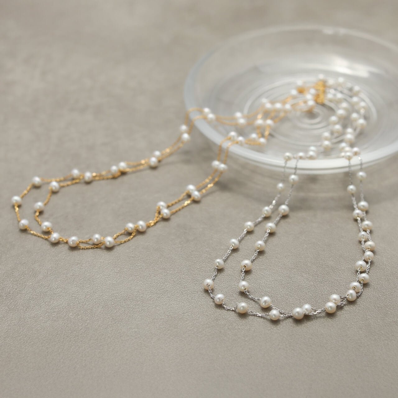 淡水パール SVステーションネックレス(sp-0018)