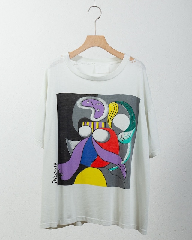 good damage art printed T-shirt "PICASSO" / single stitch