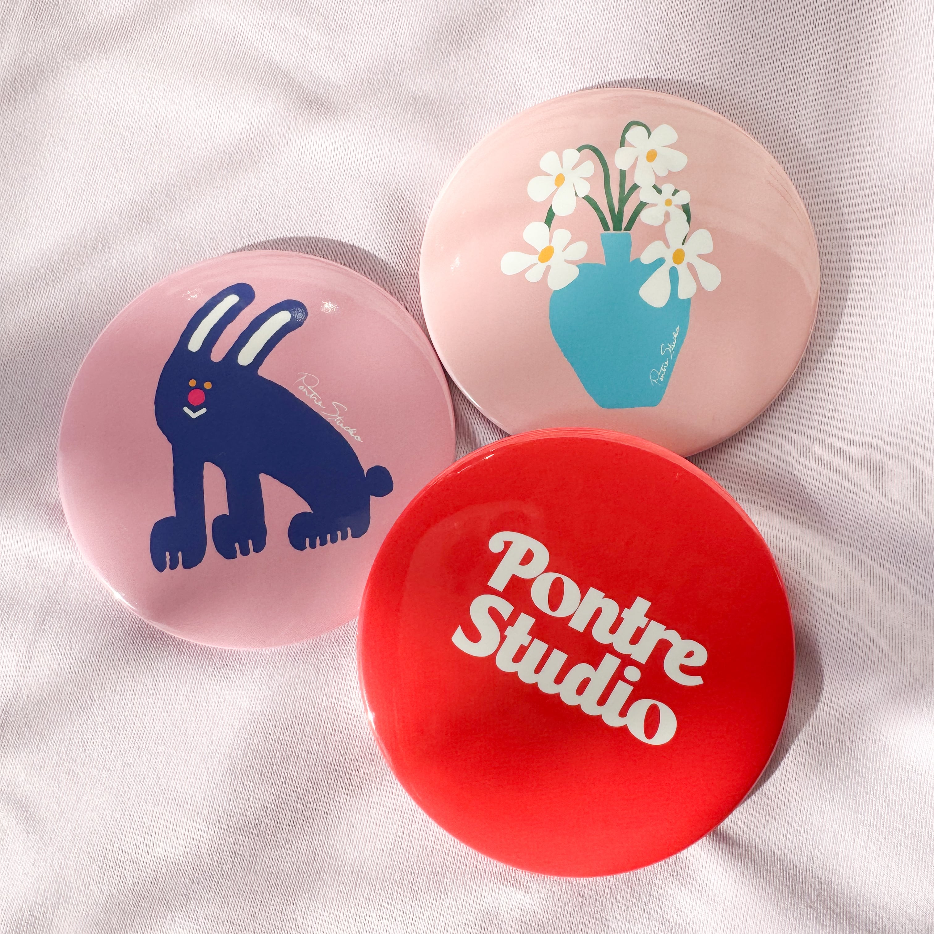 缶バッチコンパクトミラー | Pontre Studio