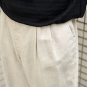 FAIRFAX 2tuck linen slacks ivory