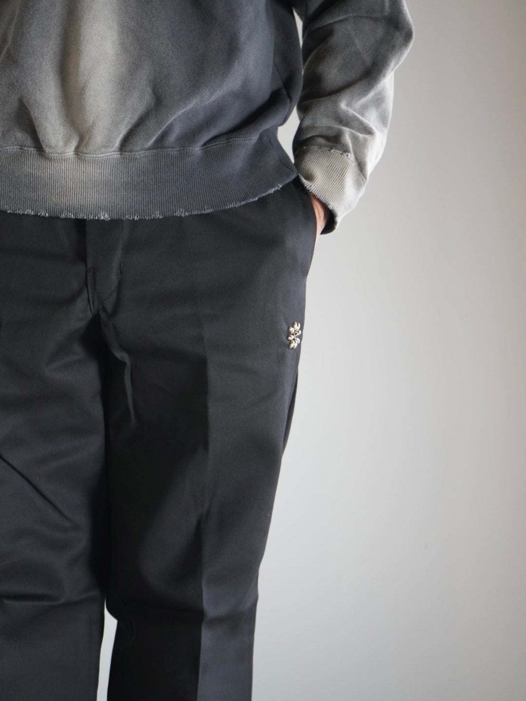 HTC × Dickies【874 フラワーターコイズ スタッズ ワークパンツ