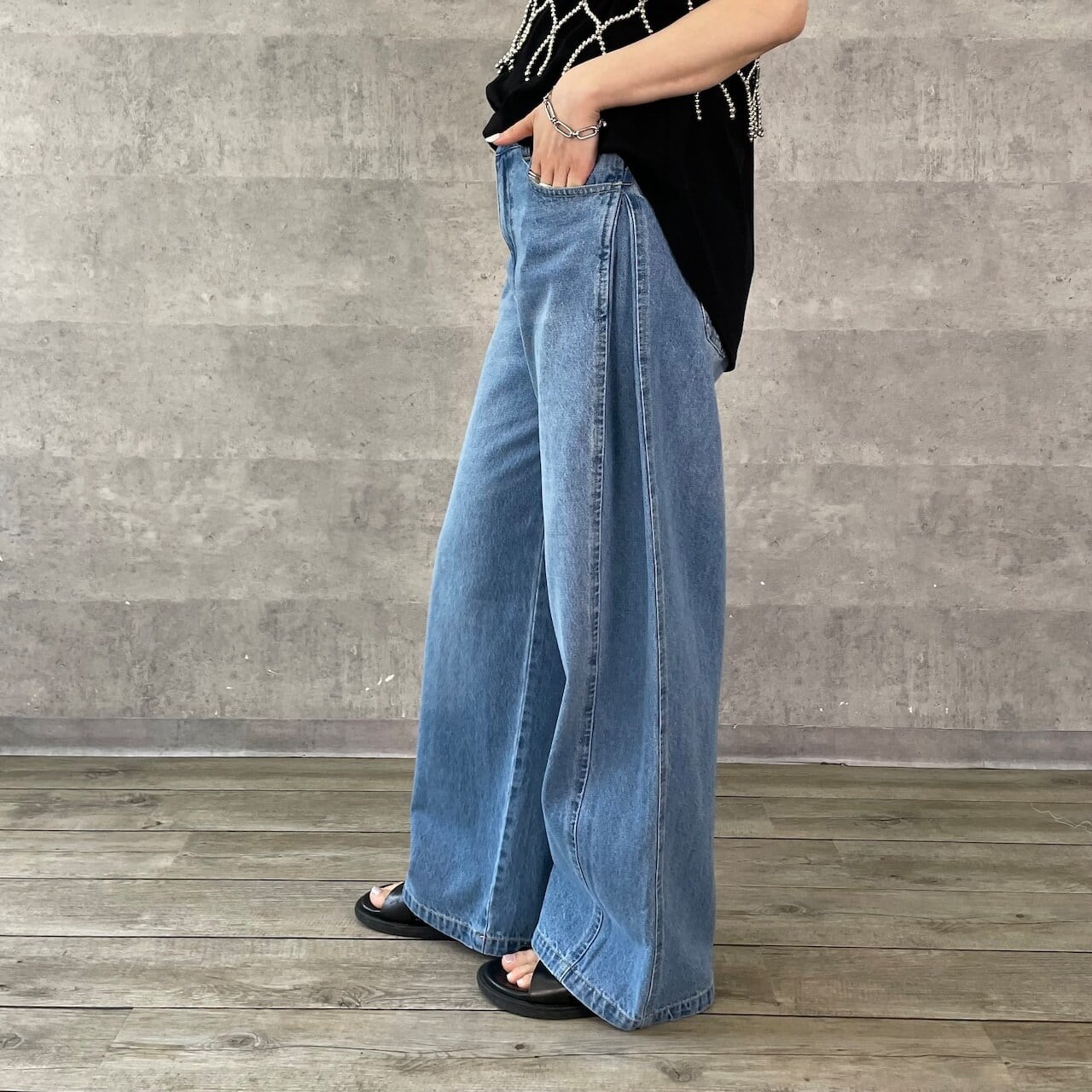 Anna Kerry】ガゼットデニムパンツ（NO.68251601） | Posie dress