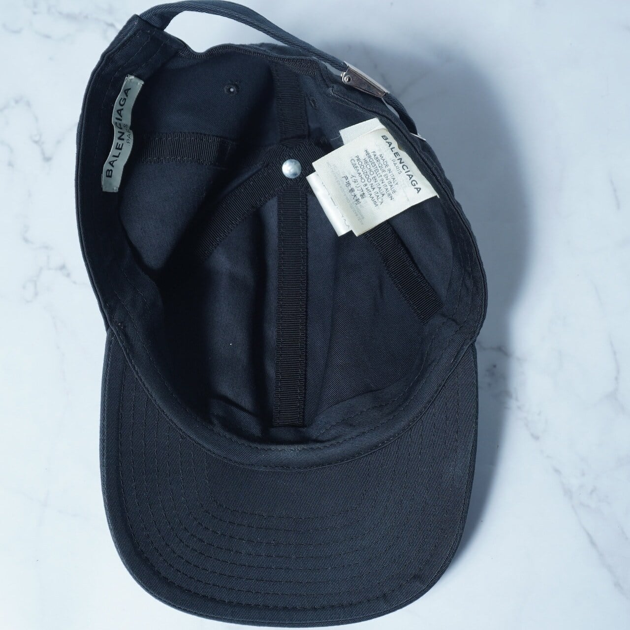 BALENCIAGA】バレンシアガ ロゴ刺繍キャップ black | MIXHIVE