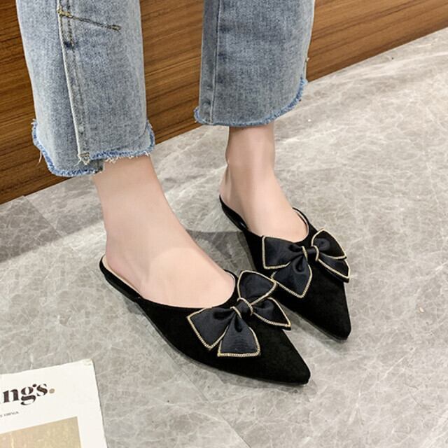 サンダル リボン フラット フレア ぺたんこ 夏 プール レディース 23cm