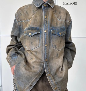Washed vintage denim jacket