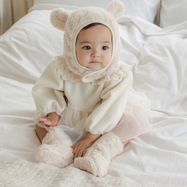 《予約》mkids¨ bebe) pure fleece suit