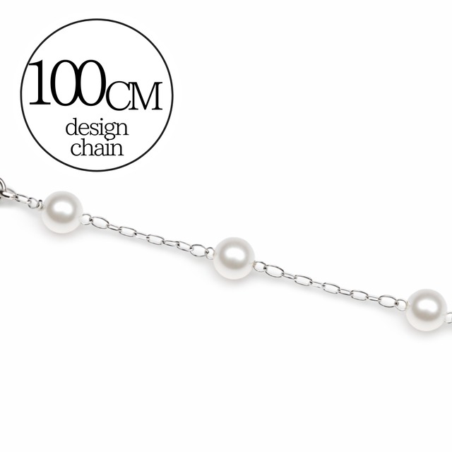 【F110-1】SUS304 パールチェーン ロジウム1m