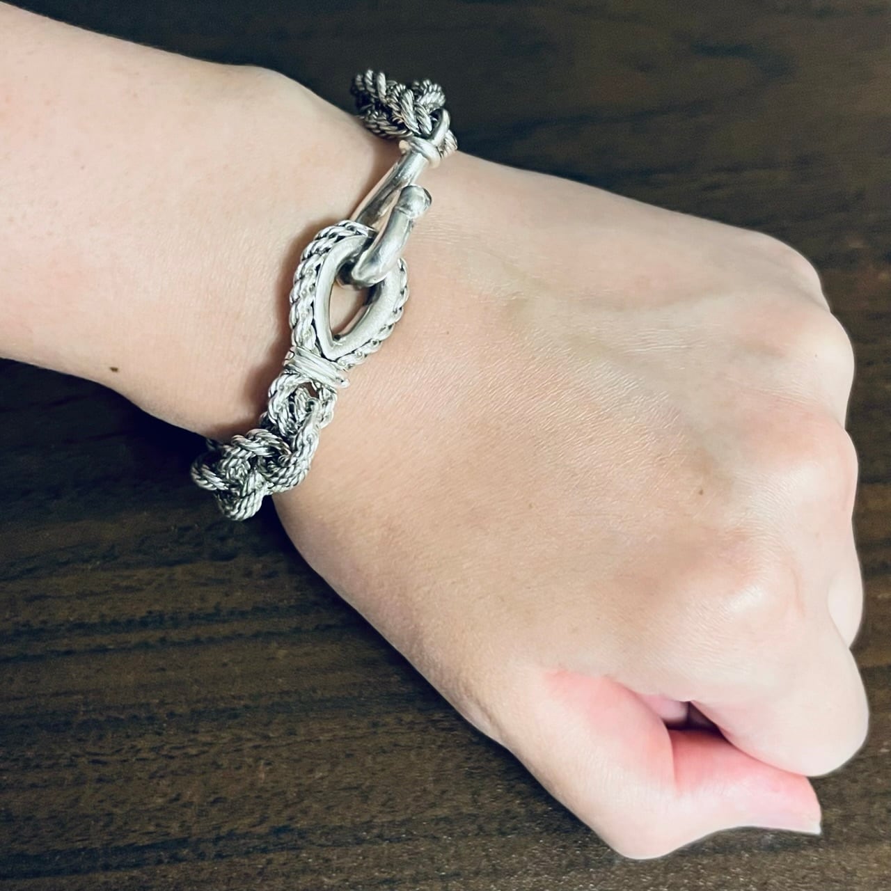 VINTAGE HERMES Quadrille Bracelet Silver 800 | ヴィンテージ VINTAGE HERMES Quadrille Bracelet Silver 800 | ヴィンテージ