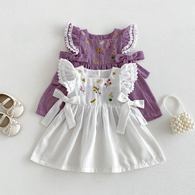 【BABY&KID】フラワー柄フリルワンピース