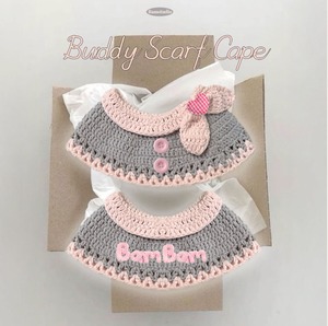 予約【Bam’studio】Buddu Scarf Cape (gray pink)