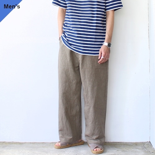 weac. コットンリネンワークトラウザー FRENCHWORK WIDE PANTS　（Khaki）