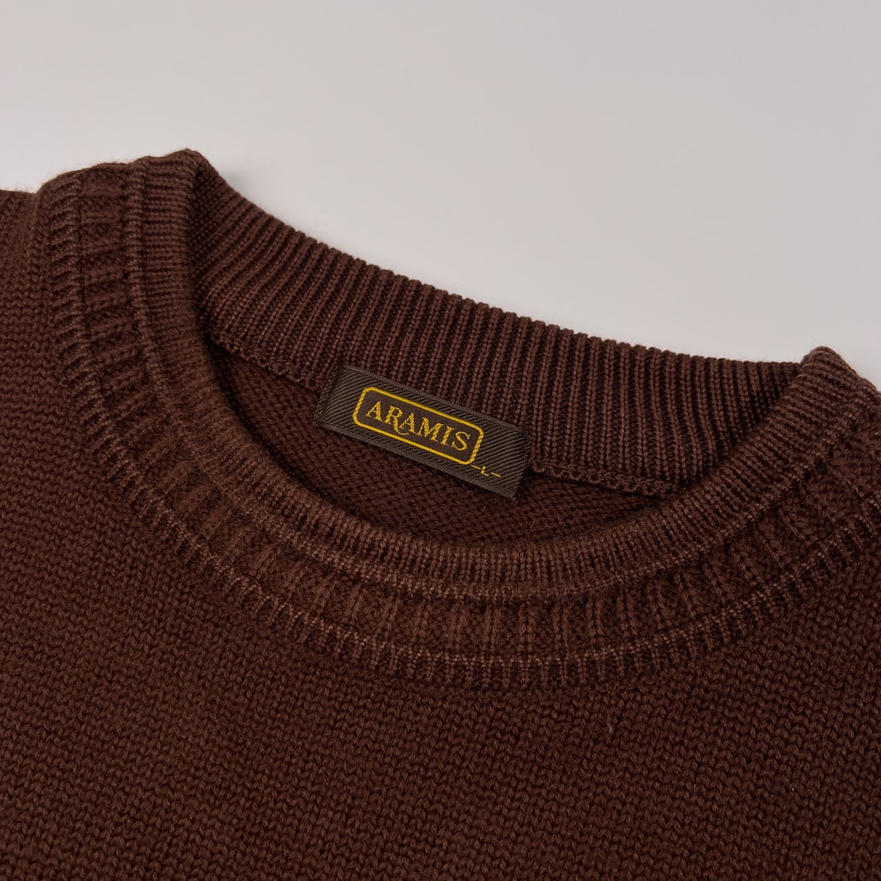 ARAMIS アラミス BIGアーガイル柄 ウールニットセーター サイズ L /メンズ/ブラウン/日本製