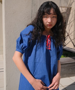 【送料無料】80's handmade denim dreess