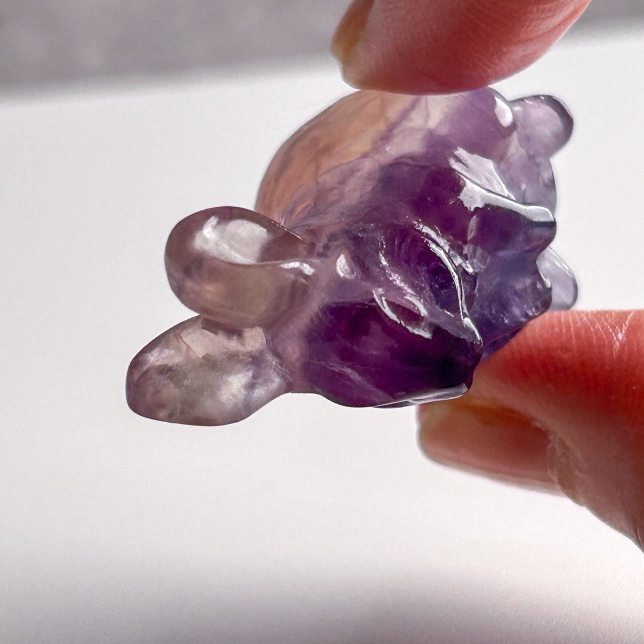 フローライト うさぎ 01 カービング * Fluorite * 天然石