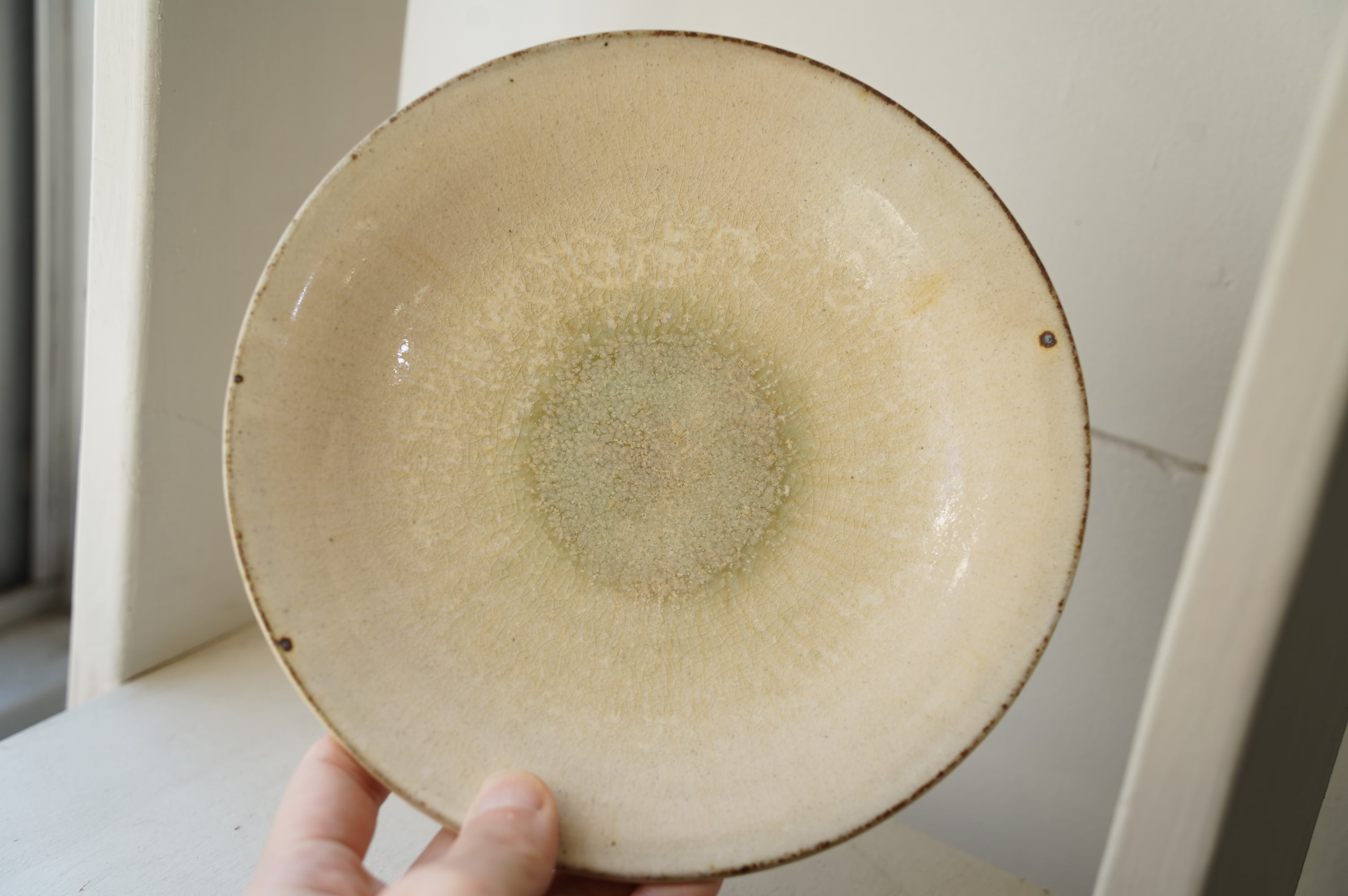 55 6寸皿 灰粉引 北岡幸士 1