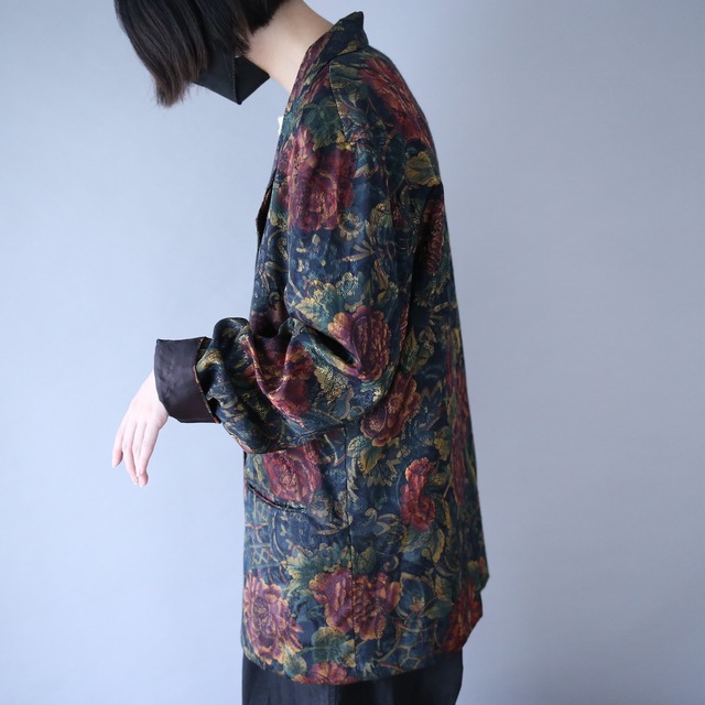 gloss fabric beautiful flower pattern 1b easy tailored jacket