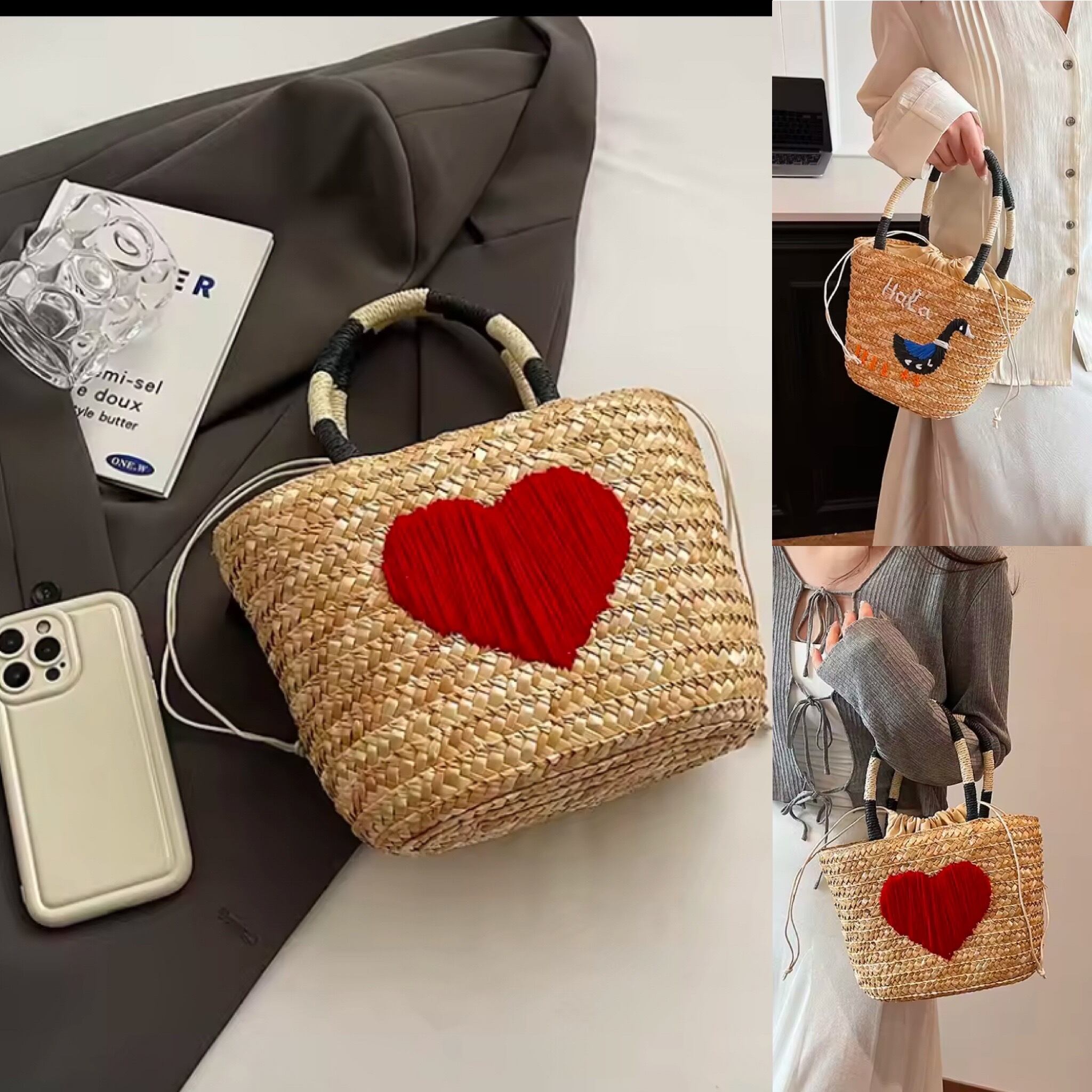 韓国デザイン 本革 レザー かごバッグ チェーンショルダーBAG 予約販売】韓国デザイン 本革 レザー かごバッグ チェーン