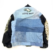 【bomber41】再構築ボンバー military×denim MIX BOMBER JACKET