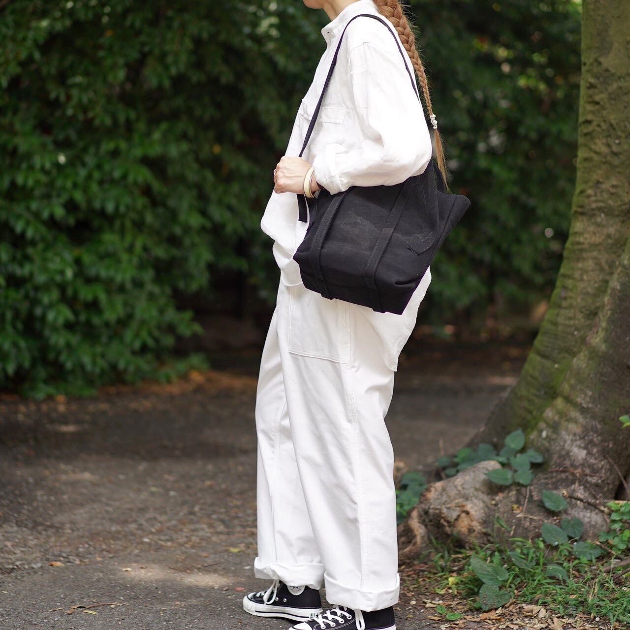 COMOLI(コモリ)リネンWクロスプルオーバーシャツ WHITE | Debby