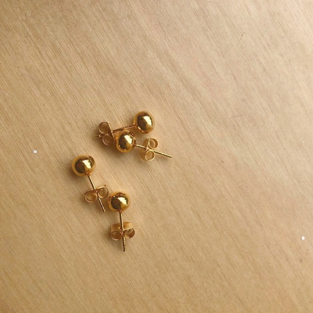 special sale / silver925 6㎜ ball pierce【gold】