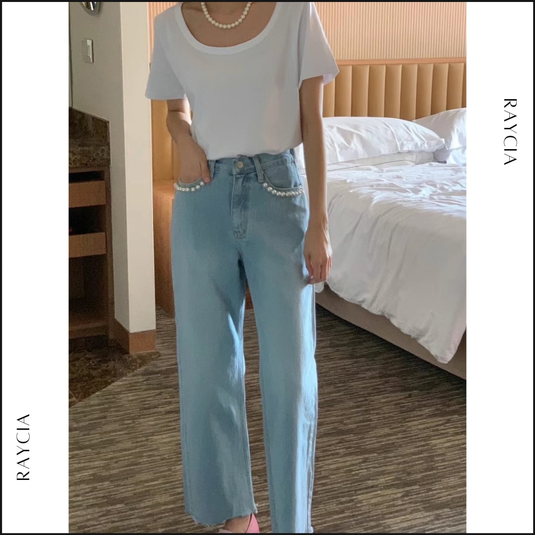 パールポケットデニムパンツ 11813