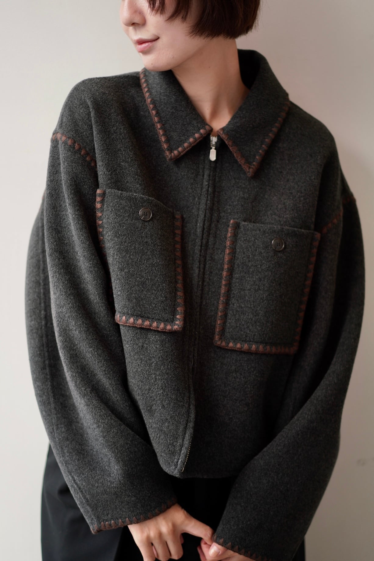 C.E ウールジャケット 中古・古着通販】C.E (シーイー キャブエンプト) WOOL ZIP SHIRT