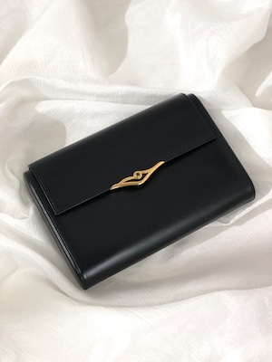 Cartier カルティエ サファイアライン ストーン レザー クラッチバッグ ネイビー vintage ヴィンテージ オールド nu45in