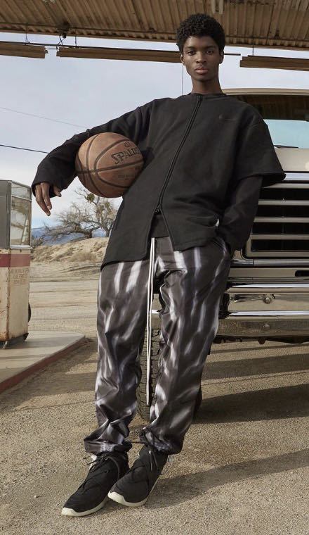 FEAR OF GOD × NIKE ALLOVER PRINT PANTS BLACK SMALL BV8737