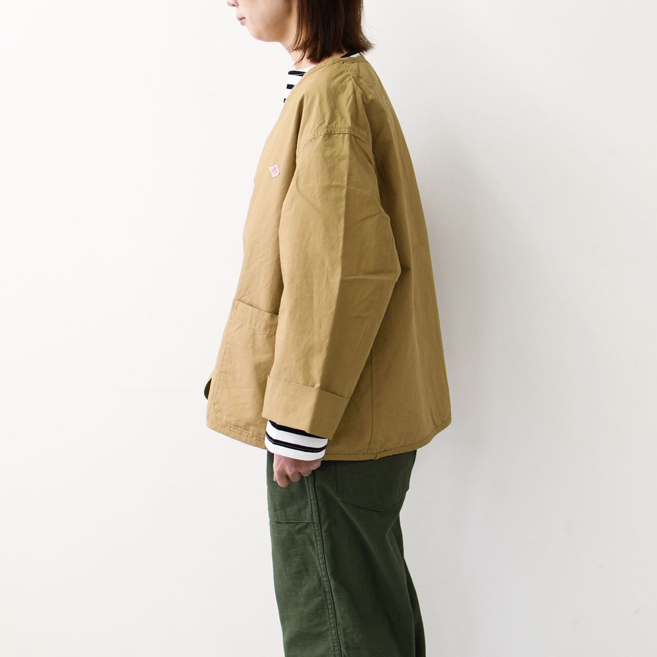 DANTON [ダントン] W DOWNPROOF COLLARLESS SHORT JACKET [DT-A0473CFD