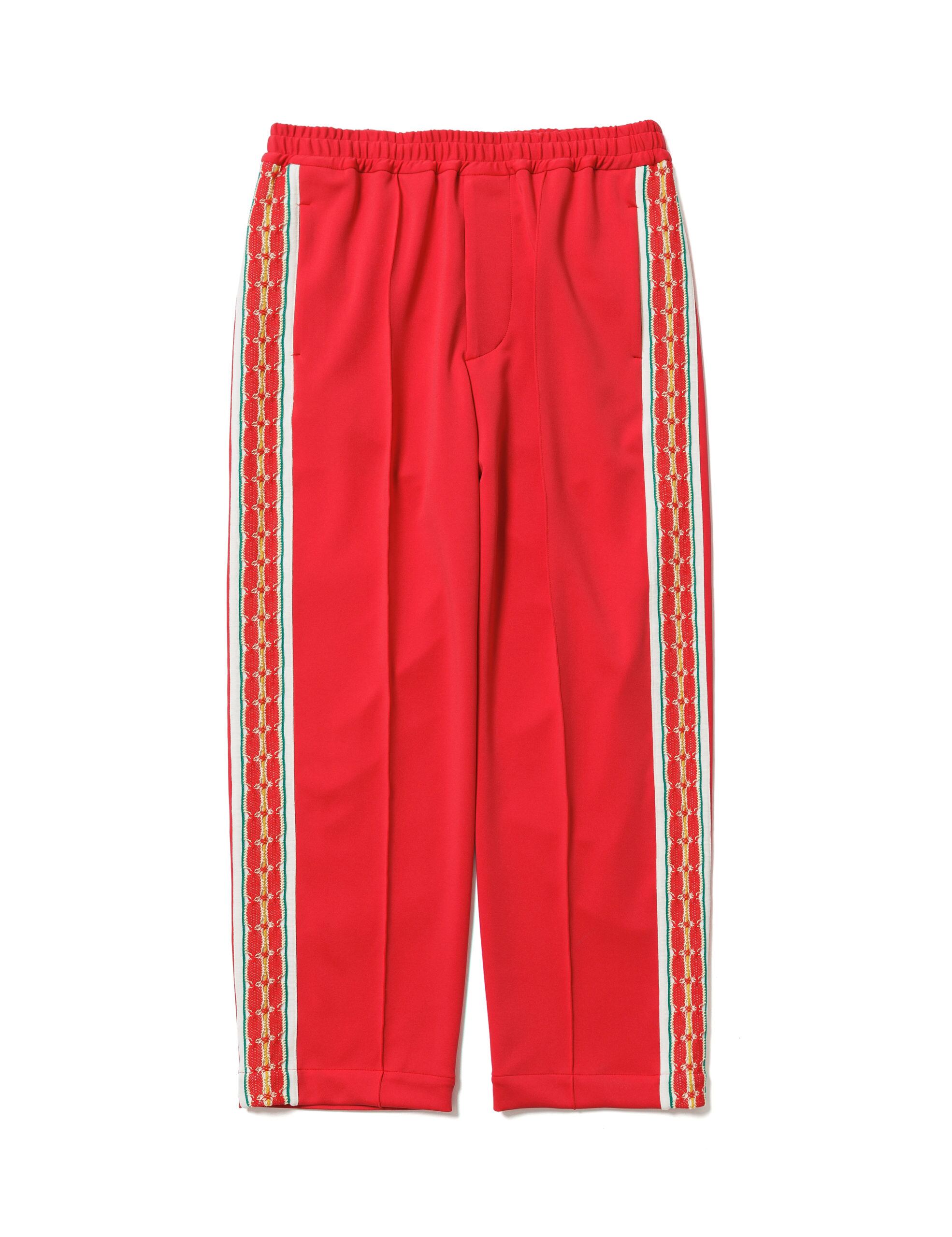 パンツ Needles Sasquatchfabrix. LACE TRACKPANTS 24SS】Sasquatchfabrix. LACE TAPE TRACK PANTS (RED) 24SS-PA9-012