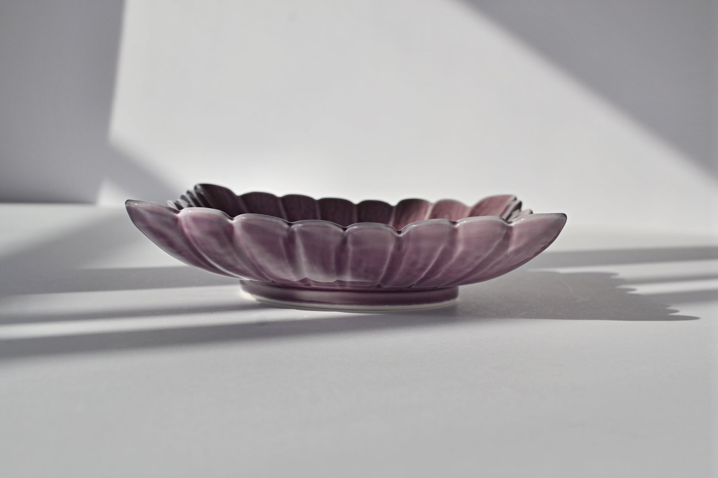 有田焼 福泉窯 菊割長角皿 / 紫釉 | FUCHIGAMI TOJIKI