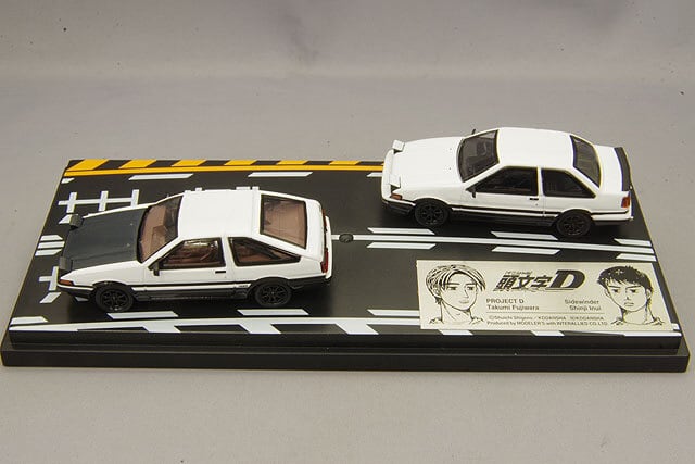 モデラーズ1/64 頭文字D セットVol.1 藤原拓海トレノ(AE86) & 乾信司 ...