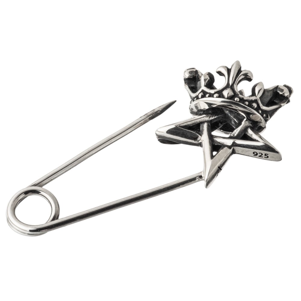 王冠五芒星セーフティピン AKEX0001 Crown pentagram safety pin