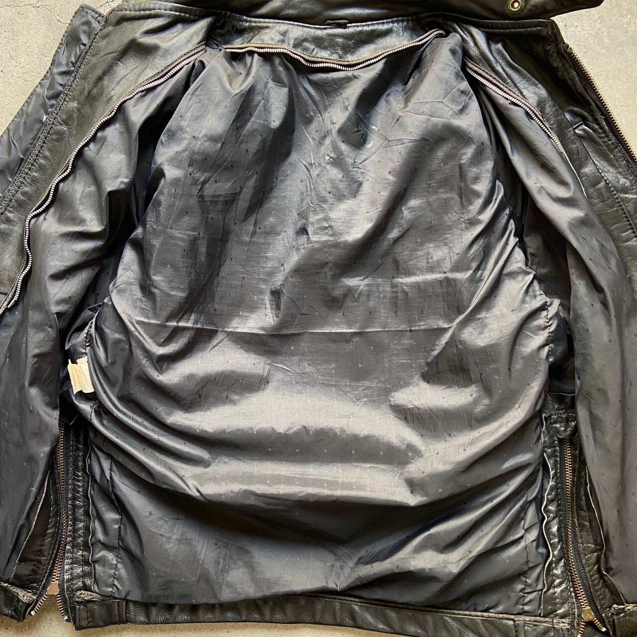 90年代 Leathercraft process サイドジップ シングルライダース 
