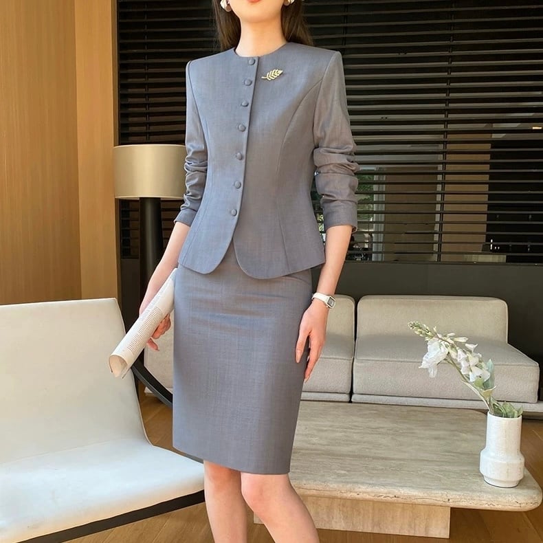 通勤用きれいめジャケット・スカート 2点セット YH9734