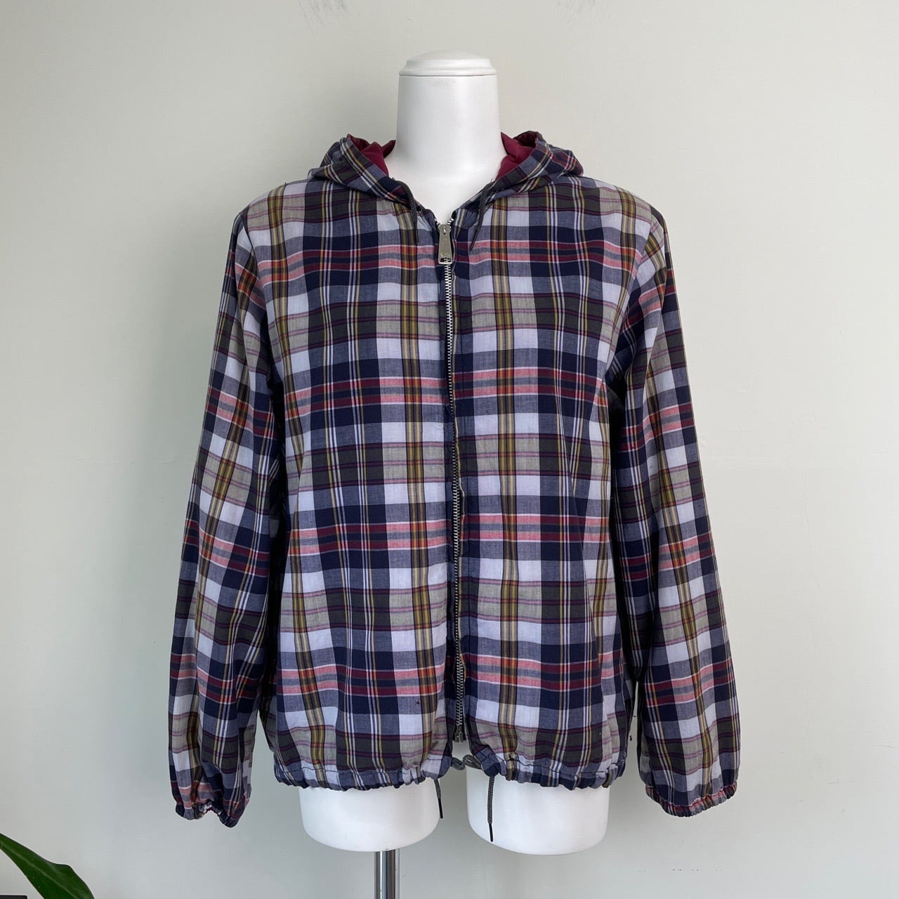 60s 70s MADRAS TYPE マドラスチェック ジップパーカー ヴィンテージ
